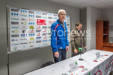  16.12.2015 RZESZOW SIATKOWKA <br />PREZENTACJA NOWEGO TRENERA DEVELOPRES SKYRES RZESZOW<br />N/Z JACEK SKROK WIESLAW KOZIEL<br /> 