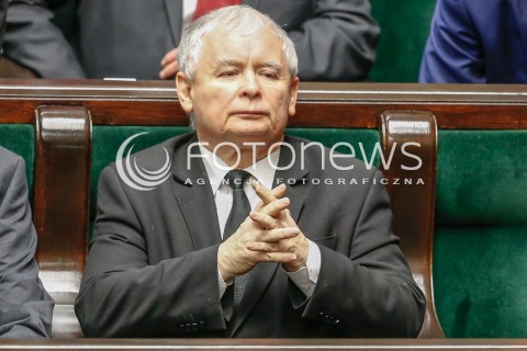  21.12.2015 WARSZAWA SEJM<br />SZOSTE POSIEDZENIE SEJMU VIII KADENCJI<br />N/Z JAROSLAW KACZYNSKI<br /> 