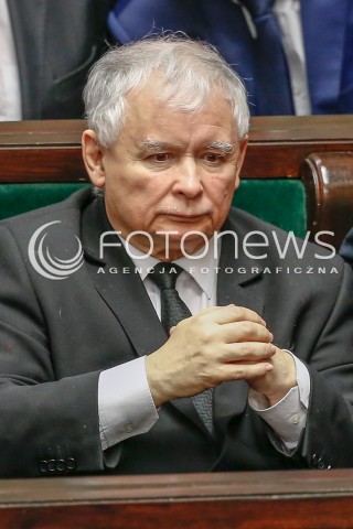  21.12.2015 WARSZAWA SEJM<br />SZOSTE POSIEDZENIE SEJMU VIII KADENCJI<br />N/Z JAROSLAW KACZYNSKI<br /> 