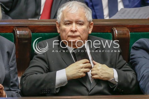  21.12.2015 WARSZAWA SEJM<br />SZOSTE POSIEDZENIE SEJMU VIII KADENCJI<br />N/Z JAROSLAW KACZYNSKI PORTFEL<br /> 