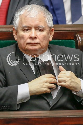  21.12.2015 WARSZAWA SEJM<br />SZOSTE POSIEDZENIE SEJMU VIII KADENCJI<br />N/Z JAROSLAW KACZYNSKI PORTFEL<br /> 