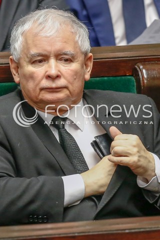  21.12.2015 WARSZAWA SEJM<br />SZOSTE POSIEDZENIE SEJMU VIII KADENCJI<br />N/Z JAROSLAW KACZYNSKI PORTFEL<br /> 