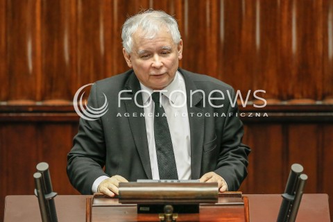  21.12.2015 WARSZAWA SEJM<br />SZOSTE POSIEDZENIE SEJMU VIII KADENCJI<br />N/Z JAROSLAW KACZYNSKI<br /> 