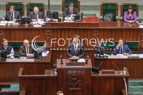 21.12.2015 WARSZAWA SEJM<br />SZOSTE POSIEDZENIE SEJMU VIII KADENCJI<br />N/Z RYSZARD PETRU MARSZALEK SEJMU MAREK KUCHCINSKI<br /> 