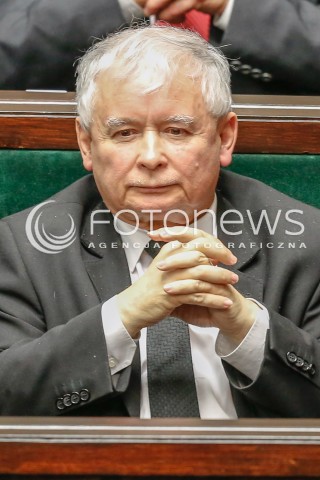  21.12.2015 WARSZAWA SEJM<br />SZOSTE POSIEDZENIE SEJMU VIII KADENCJI<br />N/Z JAROSLAW KACZYNSKI<br /> 