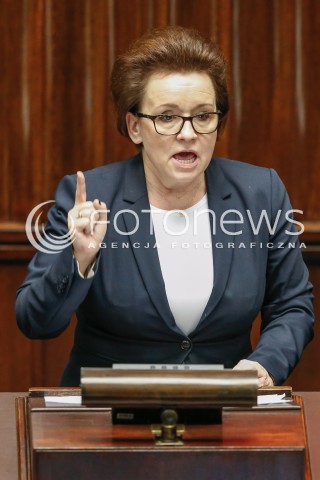  29.12.2015 WARSZAWA SEJM<br />POSIEDZENIE SEJMU VIII KADENCJI<br />N/Z ANNA ZALEWSKA<br /> 