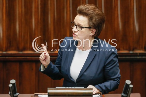  29.12.2015 WARSZAWA SEJM<br />POSIEDZENIE SEJMU VIII KADENCJI<br />N/Z ANNA ZALEWSKA<br /> 