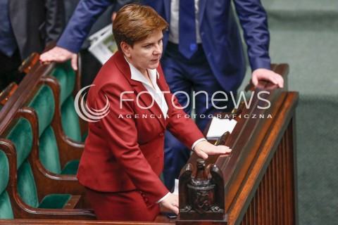  29.12.2015 WARSZAWA SEJM<br />POSIEDZENIE SEJMU VIII KADENCJI<br />N/Z PREMIER BEATA SZYDLO<br /> 