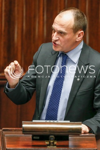  29.12.2015 WARSZAWA SEJM<br />POSIEDZENIE SEJMU VIII KADENCJI<br />N/Z PAWEL KUKIZ<br /> 