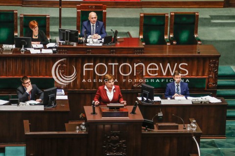  29.12.2015 WARSZAWA SEJM<br />POSIEDZENIE SEJMU VIII KADENCJI<br />N/Z PREMIER BEATA SZYDLO<br /> 