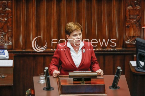  29.12.2015 WARSZAWA SEJM<br />POSIEDZENIE SEJMU VIII KADENCJI<br />N/Z PREMIER BEATA SZYDLO<br /> 