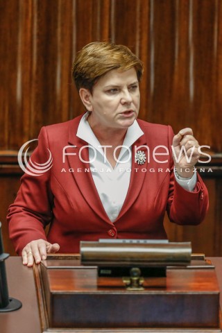  29.12.2015 WARSZAWA SEJM<br />POSIEDZENIE SEJMU VIII KADENCJI<br />N/Z PREMIER BEATA SZYDLO<br /> 