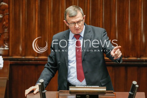  29.12.2015 WARSZAWA SEJM<br />POSIEDZENIE SEJMU VIII KADENCJI<br />N/Z TADEUSZ CYMANSKI<br /> 