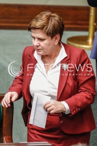  29.12.2015 WARSZAWA SEJM<br />POSIEDZENIE SEJMU VIII KADENCJI<br />N/Z PREMIER BEATA SZYDLO<br /> 