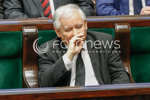  29.12.2015 WARSZAWA SEJM<br />POSIEDZENIE SEJMU VIII KADENCJI<br />N/Z JAROSLAW KACZYNSKI<br /> 