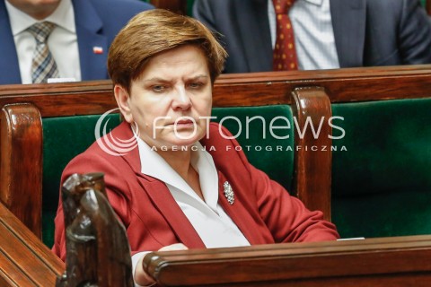  29.12.2015 WARSZAWA SEJM<br />POSIEDZENIE SEJMU VIII KADENCJI<br />N/Z PREMIER BEATA SZYDLO<br /> 