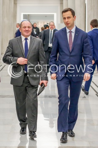  30.12.2015 WARSZAWA SEJM<br />POSIEDZENIE SEJMU VIII KADENCJI<br />N/Z WLADYSLAW KOSINIAK - KAMYSZ MAREK SAWICKI<br /> 