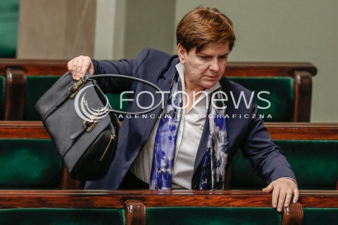  30.12.2015 WARSZAWA SEJM<br />POSIEDZENIE SEJMU VIII KADENCJI<br />N/Z PREMIER BEATA SZYDLO<br /> 