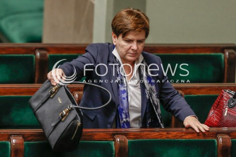  30.12.2015 WARSZAWA SEJM<br />POSIEDZENIE SEJMU VIII KADENCJI<br />N/Z PREMIER BEATA SZYDLO<br /> 