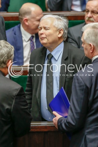 30.12.2015 WARSZAWA SEJM<br />POSIEDZENIE SEJMU VIII KADENCJI<br />N/Z JAROSLAW KACZYNSKI ZLOSC EMOCJE<br /> 