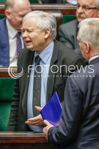  30.12.2015 WARSZAWA SEJM<br />POSIEDZENIE SEJMU VIII KADENCJI<br />N/Z JAROSLAW KACZYNSKI ZLOSC EMOCJE<br /> 