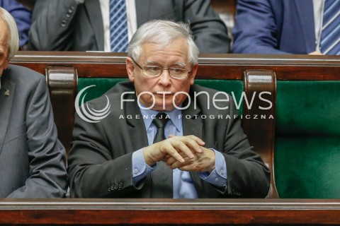  30.12.2015 WARSZAWA SEJM<br />POSIEDZENIE SEJMU VIII KADENCJI<br />N/Z JAROSLAW KACZYNSKI W OKULARACH<br /> 