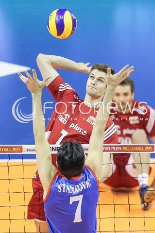  05.01.2016 BERLIN NIEMCY<br />SIATKOWKA MEZCZYZN KWALIFIKACJE DO IGRZYSK OLIMPIJSKICH W BRAZYLII <br />2016 Mens Volleyball European Olympic Qualification Tournament in Berlin<br />MECZ POLSKA - SERBIA ( Poland - Serbia ) <br />N/Z KAROL KLOS <br /> 