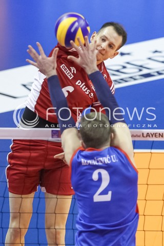  05.01.2016 BERLIN NIEMCY<br />SIATKOWKA MEZCZYZN KWALIFIKACJE DO IGRZYSK OLIMPIJSKICH W BRAZYLII <br />2016 Mens Volleyball European Olympic Qualification Tournament in Berlin<br />MECZ POLSKA - SERBIA ( Poland - Serbia ) <br />N/Z BARTOSZ KUREK <br /> 