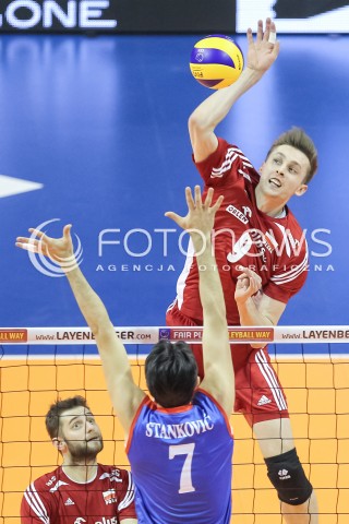  05.01.2016 BERLIN NIEMCY<br />SIATKOWKA MEZCZYZN KWALIFIKACJE DO IGRZYSK OLIMPIJSKICH W BRAZYLII <br />2016 Mens Volleyball European Olympic Qualification Tournament in Berlin<br />MECZ POLSKA - SERBIA ( Poland - Serbia ) <br />N/Z MATEUSZ BIENIEK <br /> 
