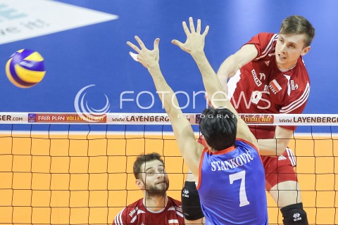  05.01.2016 BERLIN NIEMCY<br />SIATKOWKA MEZCZYZN KWALIFIKACJE DO IGRZYSK OLIMPIJSKICH W BRAZYLII <br />2016 Mens Volleyball European Olympic Qualification Tournament in Berlin<br />MECZ POLSKA - SERBIA ( Poland - Serbia ) <br />N/Z MATEUSZ BIENIEK <br /> 