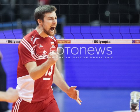  05.01.2016 BERLIN NIEMCY<br />SIATKOWKA MEZCZYZN KWALIFIKACJE DO IGRZYSK OLIMPIJSKICH W BRAZYLII <br />2016 Mens Volleyball European Olympic Qualification Tournament in Berlin<br />MECZ POLSKA - SERBIA ( Poland - Serbia ) <br />N/Z MICHAL KUBIAK RADOSC EMOCJE SYLWETKA <br /> 