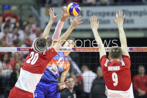  05.01.2016 BERLIN NIEMCY<br />SIATKOWKA MEZCZYZN KWALIFIKACJE DO IGRZYSK OLIMPIJSKICH W BRAZYLII <br />2016 Mens Volleyball European Olympic Qualification Tournament in Berlin<br />MECZ POLSKA - SERBIA ( Poland - Serbia ) <br />N/Z ALEKSANDAR ATANASIJEVIC <br /> 