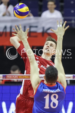  05.01.2016 BERLIN NIEMCY<br />SIATKOWKA MEZCZYZN KWALIFIKACJE DO IGRZYSK OLIMPIJSKICH W BRAZYLII <br />2016 Mens Volleyball European Olympic Qualification Tournament in Berlin<br />MECZ POLSKA - SERBIA ( Poland - Serbia ) <br />N/Z MATEUSZ BIENIEK <br /> 