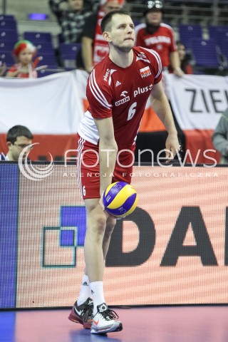 05.01.2016 BERLIN NIEMCY<br />SIATKOWKA MEZCZYZN KWALIFIKACJE DO IGRZYSK OLIMPIJSKICH W BRAZYLII <br />2016 Mens Volleyball European Olympic Qualification Tournament in Berlin<br />MECZ POLSKA - SERBIA ( Poland - Serbia ) <br />N/Z BARTOSZ KUREK SYLWETKA <br /> 