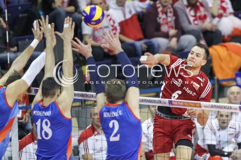 05.01.2016 BERLIN NIEMCY<br />SIATKOWKA MEZCZYZN KWALIFIKACJE DO IGRZYSK OLIMPIJSKICH W BRAZYLII <br />2016 Mens Volleyball European Olympic Qualification Tournament in Berlin<br />MECZ POLSKA - SERBIA ( Poland - Serbia ) <br />N/Z BARTOSZ KUREK <br /> 