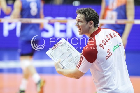  05.01.2016 BERLIN NIEMCY<br />SIATKOWKA MEZCZYZN KWALIFIKACJE DO IGRZYSK OLIMPIJSKICH W BRAZYLII <br />2016 Mens Volleyball European Olympic Qualification Tournament in Berlin<br />MECZ POLSKA - SERBIA ( Poland - Serbia ) <br />N/Z STEPHANE ANTIGA - I TRENER ( HEAD COACH ) SYLWETKA <br /> 