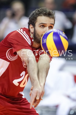  05.01.2016 BERLIN NIEMCY<br />SIATKOWKA MEZCZYZN KWALIFIKACJE DO IGRZYSK OLIMPIJSKICH W BRAZYLII <br />2016 Mens Volleyball European Olympic Qualification Tournament in Berlin<br />MECZ POLSKA - SERBIA ( Poland - Serbia ) <br />N/Z MATEUSZ MIKA SYLWETKA <br /> 