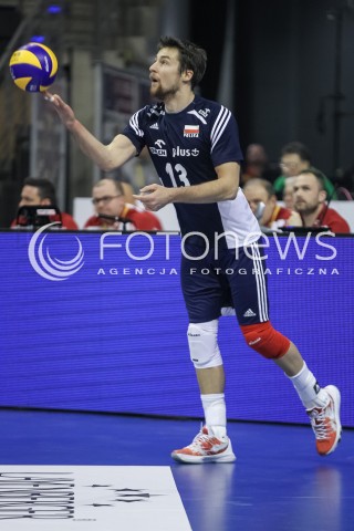 07.01.2016 BERLIN NIEMCY<br />SIATKOWKA MEZCZYZN KWALIFIKACJE DO IGRZYSK OLIMPIJSKICH W BRAZYLII <br />2016 Mens Volleyball European Olympic Qualification Tournament in Berlin<br />MECZ POLSKA - BELGIA ( Poland -Belgium ) <br />N/Z MICHAL KUBIAK SYLWETKA <br /> 