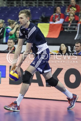  07.01.2016 BERLIN NIEMCY<br />SIATKOWKA MEZCZYZN KWALIFIKACJE DO IGRZYSK OLIMPIJSKICH W BRAZYLII <br />2016 Mens Volleyball European Olympic Qualification Tournament in Berlin<br />MECZ POLSKA - BELGIA ( Poland -Belgium ) <br />N/Z MATEUSZ BIENIEK SYLWETKA <br /> 