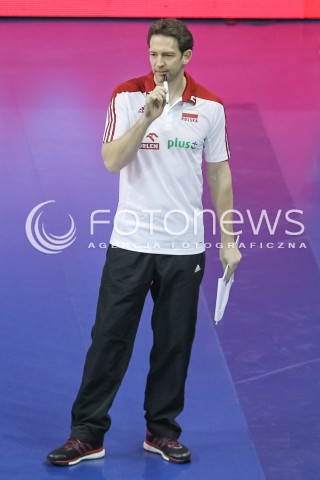  07.01.2016 BERLIN NIEMCY<br />SIATKOWKA MEZCZYZN KWALIFIKACJE DO IGRZYSK OLIMPIJSKICH W BRAZYLII <br />2016 Mens Volleyball European Olympic Qualification Tournament in Berlin<br />MECZ POLSKA - BELGIA ( Poland -Belgium ) <br />N/Z STEPHANE ANTIGA - I TRENER ( HEAD COACH ) SYLWETKA <br /> 