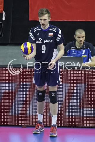  07.01.2016 BERLIN NIEMCY<br />SIATKOWKA MEZCZYZN KWALIFIKACJE DO IGRZYSK OLIMPIJSKICH W BRAZYLII <br />2016 Mens Volleyball European Olympic Qualification Tournament in Berlin<br />MECZ POLSKA - BELGIA ( Poland -Belgium ) <br />N/Z MATEUSZ BIENIEK SYLWETKA <br /> 