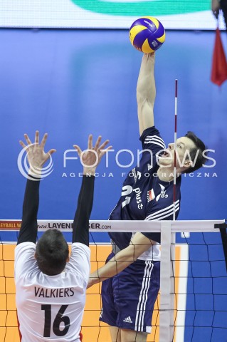  07.01.2016 BERLIN NIEMCY<br />SIATKOWKA MEZCZYZN KWALIFIKACJE DO IGRZYSK OLIMPIJSKICH W BRAZYLII <br />2016 Mens Volleyball European Olympic Qualification Tournament in Berlin<br />MECZ POLSKA - BELGIA ( Poland -Belgium ) <br />N/Z RAFAL BUSZEK <br /> 