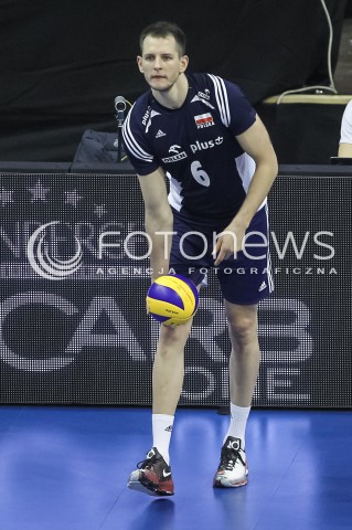  07.01.2016 BERLIN NIEMCY<br />SIATKOWKA MEZCZYZN KWALIFIKACJE DO IGRZYSK OLIMPIJSKICH W BRAZYLII <br />2016 Mens Volleyball European Olympic Qualification Tournament in Berlin<br />MECZ POLSKA - BELGIA ( Poland -Belgium ) <br />N/Z BARTOSZ KUREK SYLWETKA <br /> 