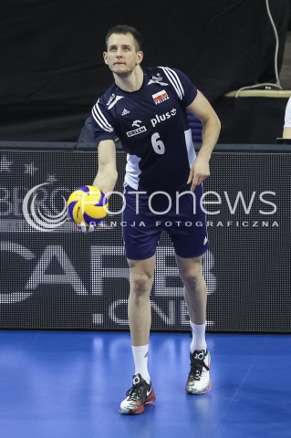  07.01.2016 BERLIN NIEMCY<br />SIATKOWKA MEZCZYZN KWALIFIKACJE DO IGRZYSK OLIMPIJSKICH W BRAZYLII <br />2016 Mens Volleyball European Olympic Qualification Tournament in Berlin<br />MECZ POLSKA - BELGIA ( Poland -Belgium ) <br />N/Z BARTOSZ KUREK SYLWETKA <br /> 