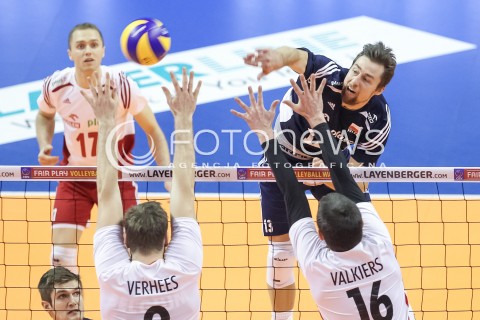  07.01.2016 BERLIN NIEMCY<br />SIATKOWKA MEZCZYZN KWALIFIKACJE DO IGRZYSK OLIMPIJSKICH W BRAZYLII <br />2016 Mens Volleyball European Olympic Qualification Tournament in Berlin<br />MECZ POLSKA - BELGIA ( Poland -Belgium ) <br />N/Z MICHAL KUBIAK <br /> 