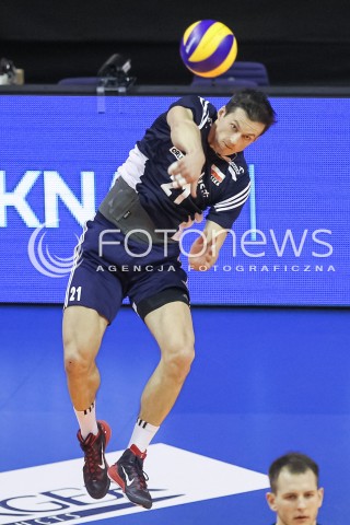  07.01.2016 BERLIN NIEMCY<br />SIATKOWKA MEZCZYZN KWALIFIKACJE DO IGRZYSK OLIMPIJSKICH W BRAZYLII <br />2016 Mens Volleyball European Olympic Qualification Tournament in Berlin<br />MECZ POLSKA - BELGIA ( Poland -Belgium ) <br />N/Z RAFAL BUSZEK SYLWETKA <br /> 