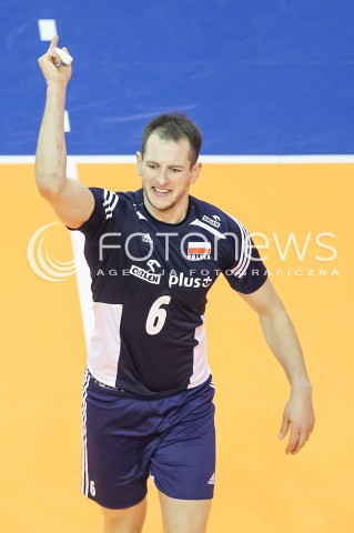  07.01.2016 BERLIN NIEMCY<br />SIATKOWKA MEZCZYZN KWALIFIKACJE DO IGRZYSK OLIMPIJSKICH W BRAZYLII <br />2016 Mens Volleyball European Olympic Qualification Tournament in Berlin<br />MECZ POLSKA - BELGIA ( Poland -Belgium ) <br />N/Z BARTOSZ KUREK RADOSC EMOCJE SYLWETKA <br /> 