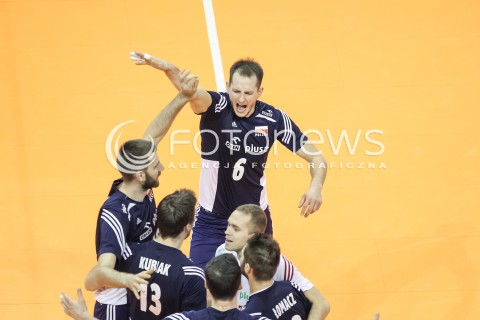  07.01.2016 BERLIN NIEMCY<br />SIATKOWKA MEZCZYZN KWALIFIKACJE DO IGRZYSK OLIMPIJSKICH W BRAZYLII <br />2016 Mens Volleyball European Olympic Qualification Tournament in Berlin<br />MECZ POLSKA - BELGIA ( Poland -Belgium ) <br />N/Z BARTOSZ KUREK RADOSC EMOCJE <br /> 