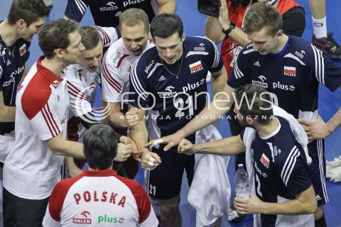  07.01.2016 BERLIN NIEMCY<br />SIATKOWKA MEZCZYZN KWALIFIKACJE DO IGRZYSK OLIMPIJSKICH W BRAZYLII <br />2016 Mens Volleyball European Olympic Qualification Tournament in Berlin<br />MECZ POLSKA - BELGIA ( Poland -Belgium ) <br />N/Z STEPHANE ANTIGA - I TRENER ( HEAD COACH ) PAWEL ZATORSKI RAFAL BUSZEK DAMIAN WOJTASZEK MATEUSZ BIENIEK <br /> 