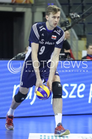  07.01.2016 BERLIN NIEMCY<br />SIATKOWKA MEZCZYZN KWALIFIKACJE DO IGRZYSK OLIMPIJSKICH W BRAZYLII <br />2016 Mens Volleyball European Olympic Qualification Tournament in Berlin<br />MECZ POLSKA - BELGIA ( Poland -Belgium ) <br />N/Z MATEUSZ BIENIEK SYLWETKA <br /> 